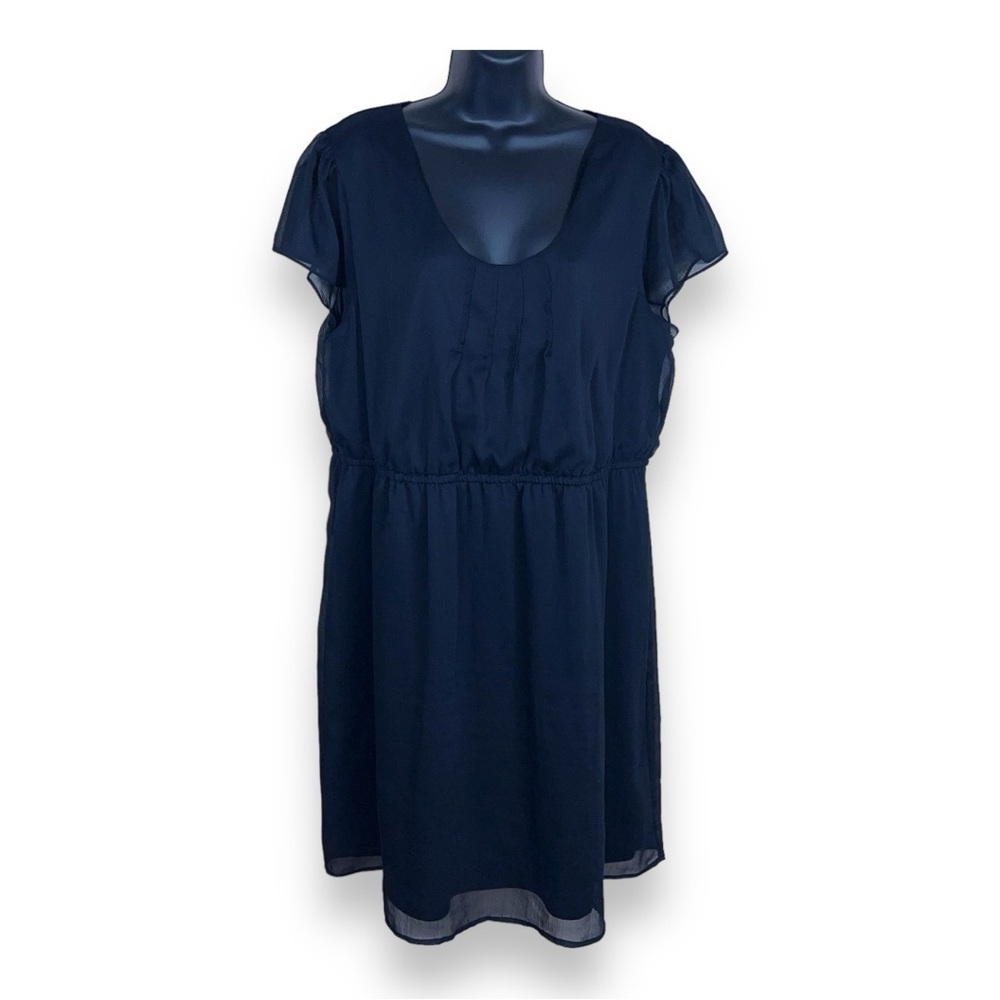 XXL MERONA BLACK SHORT SLEEVE DRESS LINED EVENT PARTY GOTH RETRO PLUS